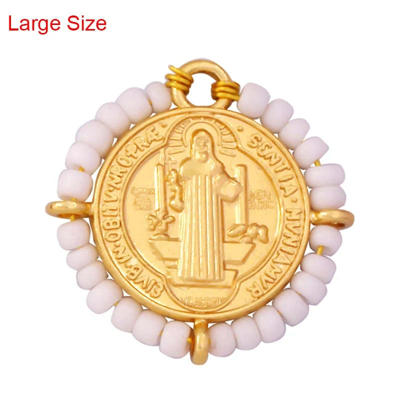 Fashion Bohemian Style Colourful Seed Glass Beads Charm Pendant,Religious Jesus Virgin Mary Jewelry Necklace Bracelet Supply K50