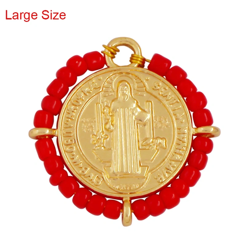 Fashion Bohemian Style Colourful Seed Glass Beads Charm Pendant,Religious Jesus Virgin Mary Jewelry Necklace Bracelet Supply K50
