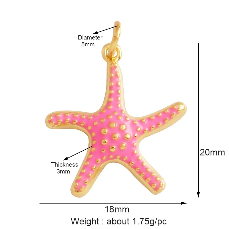 Fish Monta Ray Marine Organism Sea Conch Shell Nautil Coral Branch Charm Pendant,Gold Plated Zircon Jewelry Finding Supplies P02