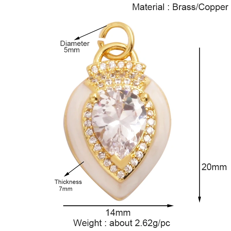 Trendy MOM MAMA Love Heart Charm Pendant,Creative Angel Wings 18K Gold Plated Zircon Jewelry Findings Accessories Supplies K38