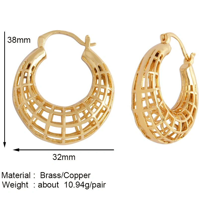 Fashion Elegant Luxury Flashing Bolt Big Hoop Earring,Bohemian Style Geometry 18K Gold Plated Colorful Enamel Jewelry Supply P05