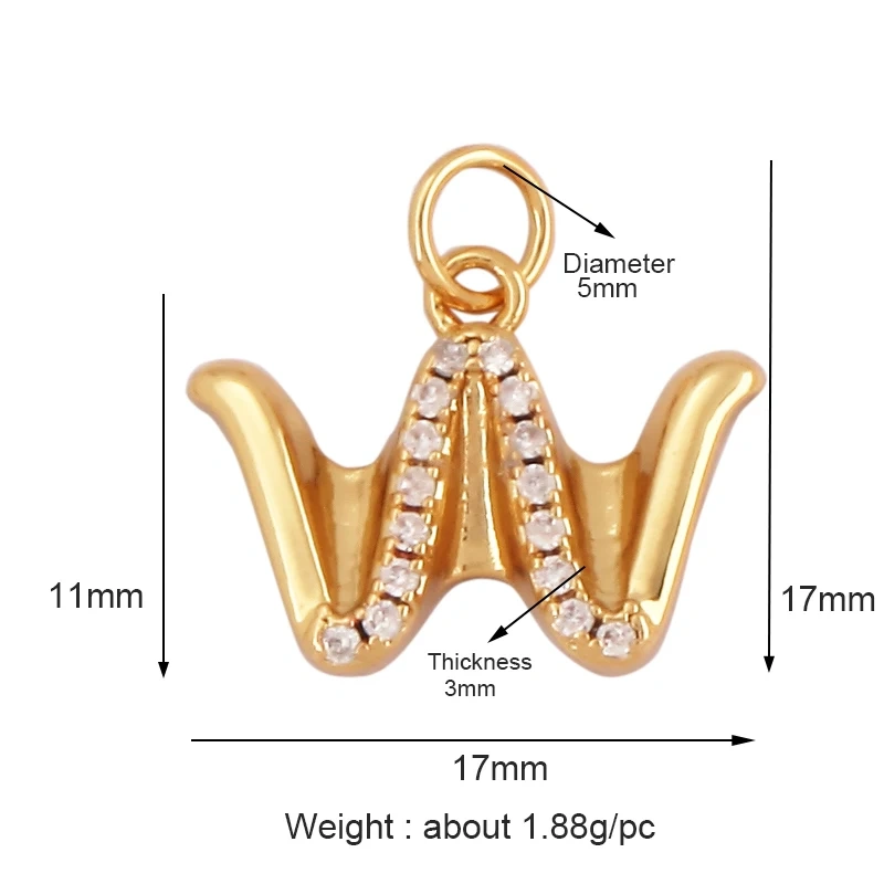 Exquisite Zircon 18K Gold Plated Initial Name A-Z Letter Charm Pendant Necklace,Fashion Jewelry Findings Supplies Wholesales L09