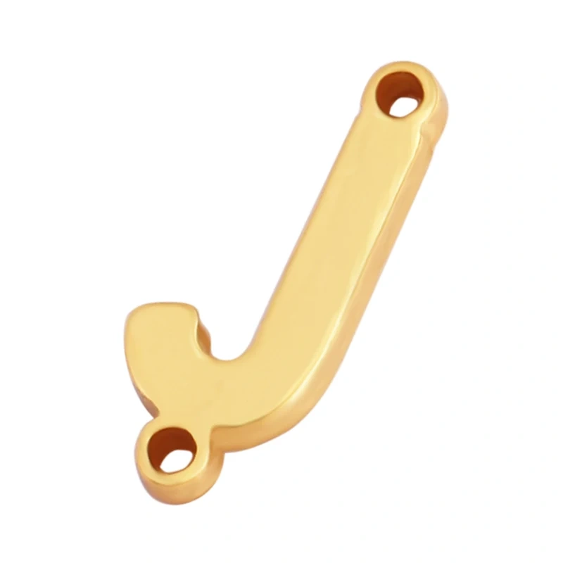 Trendy Initial Letter Alphabet Name Connector,18K Gold Bracelet Necklace Charm Jewelry Findings Components Clasps Supplies M45