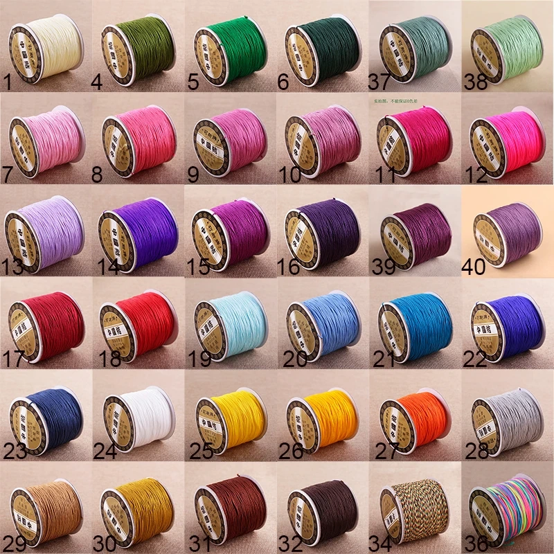 Chinese knotting Jade Thread 0.8mm 120 Meters Roll for Jewelery Design , Friendship Bracelet Making Supplies