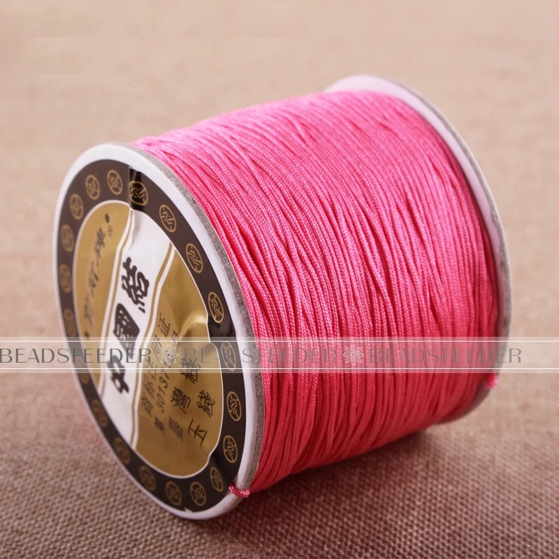 Chinese knotting Jade Thread 0.8mm 120 Meters Roll for Jewelery Design , Friendship Bracelet Making Supplies