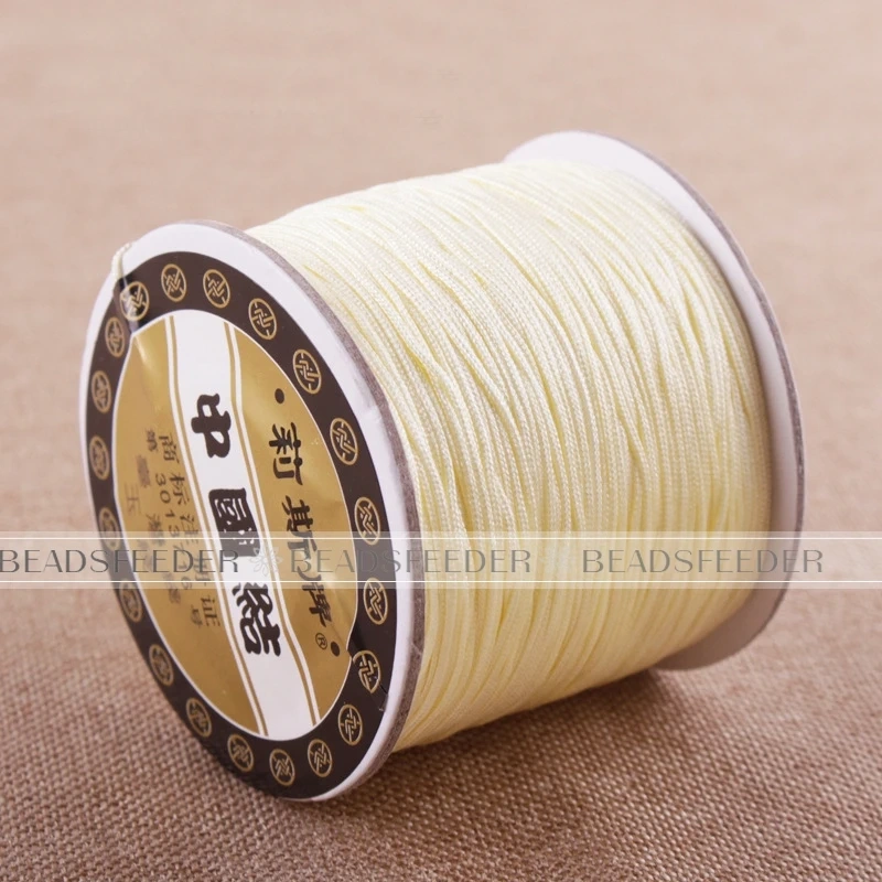 Chinese knotting Jade Thread 0.8mm 120 Meters Roll for Jewelery Design , Friendship Bracelet Making Supplies