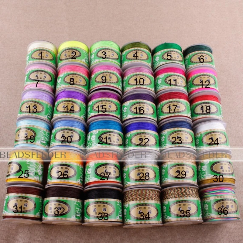 Chinese knotting Jade Thread 0.8mm 120 Meters Roll for Jewelery Design , Friendship Bracelet Making Supplies