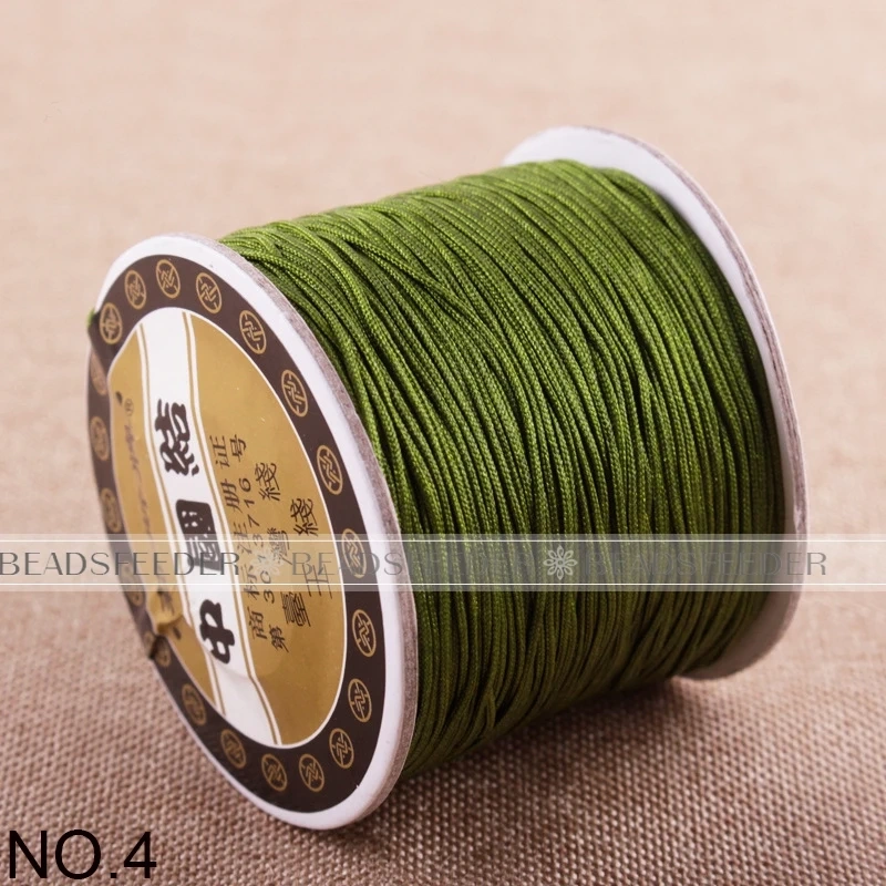 Chinese knotting Jade Thread 0.8mm 120 Meters Roll for Jewelery Design , Friendship Bracelet Making Supplies