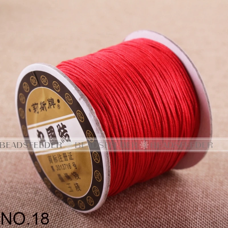 Chinese knotting Jade Thread 0.8mm 120 Meters Roll for Jewelery Design , Friendship Bracelet Making Supplies