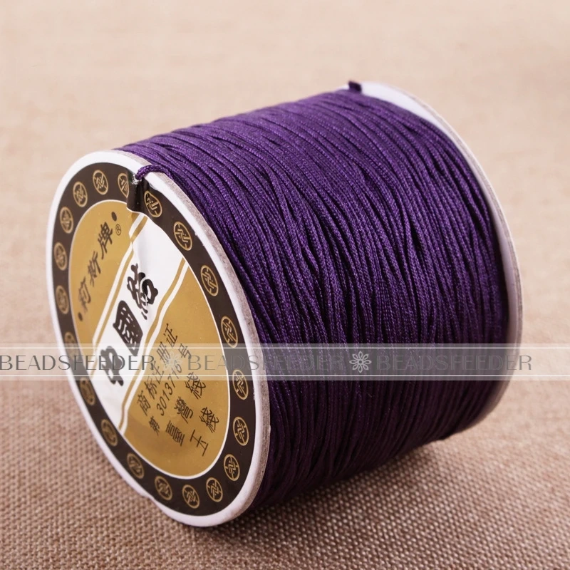 Chinese knotting Jade Thread 0.8mm 120 Meters Roll for Jewelery Design , Friendship Bracelet Making Supplies