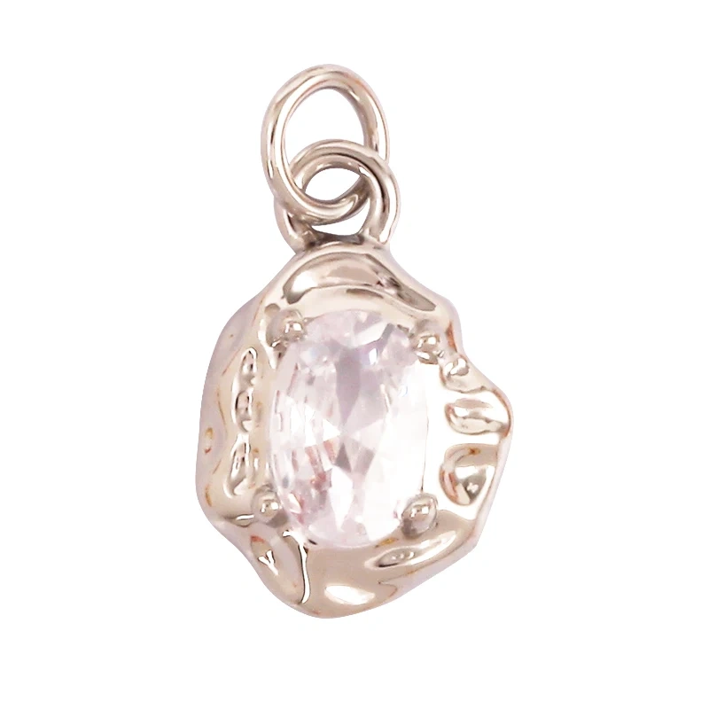 Mini Classic Antique Style CZ Charm Pendant , 18K Real White Rose Gold Plated,Jewelry Necklace Bracelet Hand Making Supplies L22