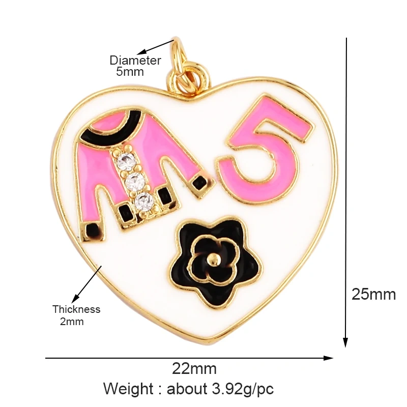 Glittery Pop Colourful Clothing Theme Heart Charms Pendant,Fashion Drop Oil Enamel Romantic Love Jewelry Necklace Accessory K10