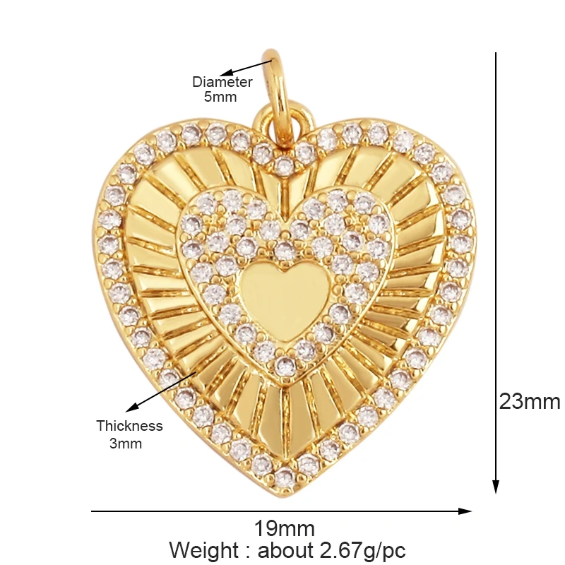 Fashion Colourful Enamel Dripping Oil Love Heart Charm Pendant,Cute 18K Gold Zircon Mix Style Jewelry Necklace Accessories L26