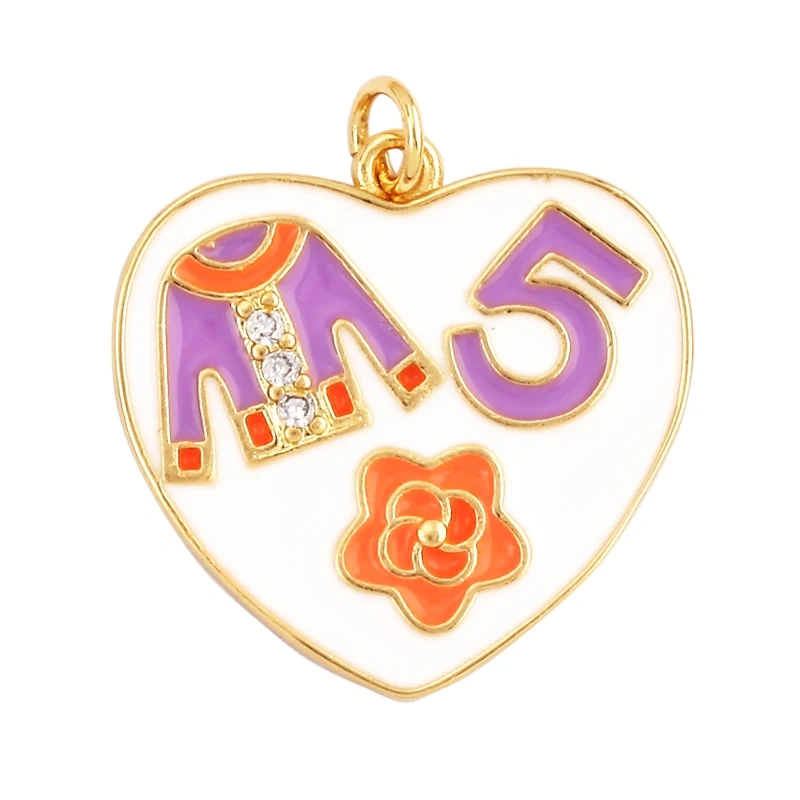 Glittery Pop Colourful Clothing Theme Heart Charms Pendant,Fashion Drop Oil Enamel Romantic Love Jewelry Necklace Accessory K10