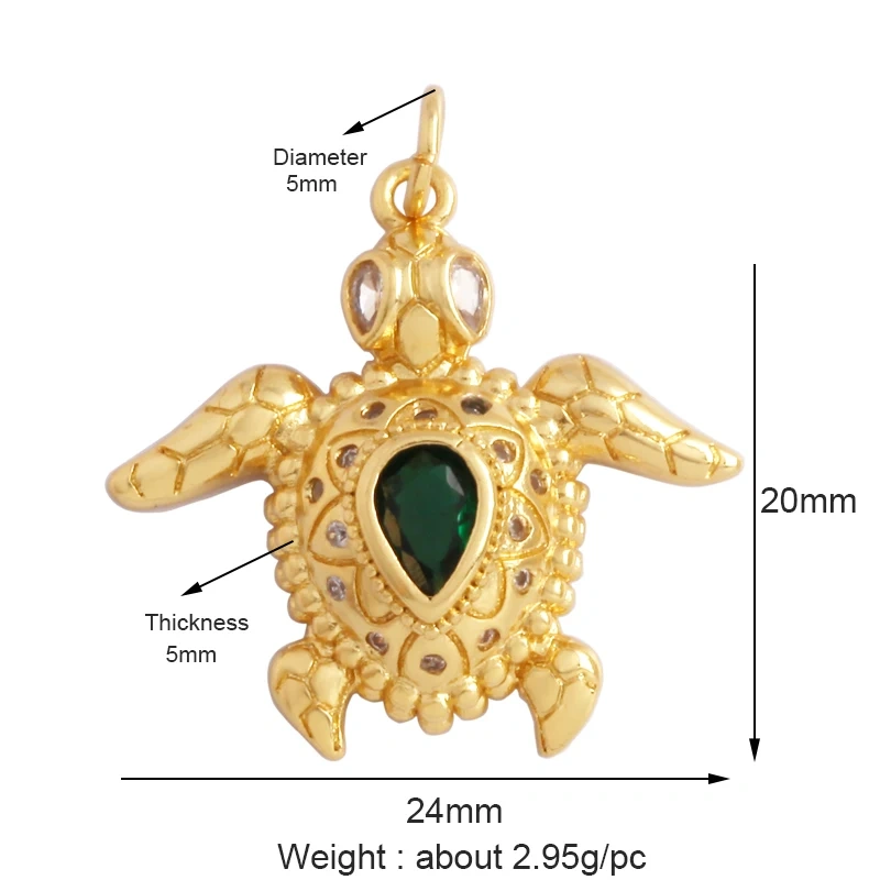 Marine Sea Nautilus Turtle Starfish Octopus Conch Crab Shell Snake Charm Pendant,Gold Plated Zircon Jewelry Findings Supply M67