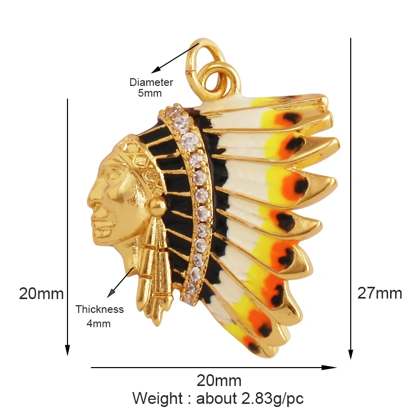 Beauty Goddess Female Fashion Girl Bullet Dancer Indian Chief Charm,Necklace Bracelet Pendant for Handmade Jewelry Supplies L27