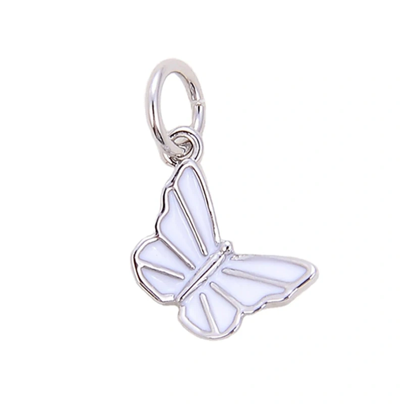 Dainty Butterfly Dragonfly Insect Charm Pendant,Cute Fashion 18K Gold Inlaid Zircon Animal Craft Jewelry Necklace Supplies L35