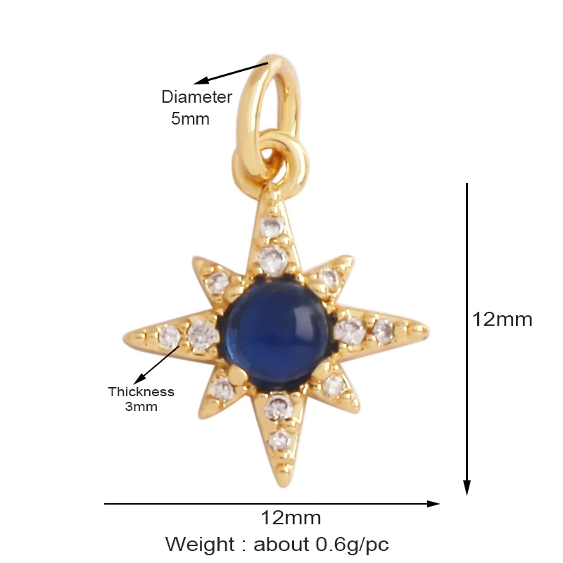 Trendy Shining Moon Star Space Celestial Compass Charm Pendant in Gold Colour , Jewelry Necklace Bracelet Making Supplies M71