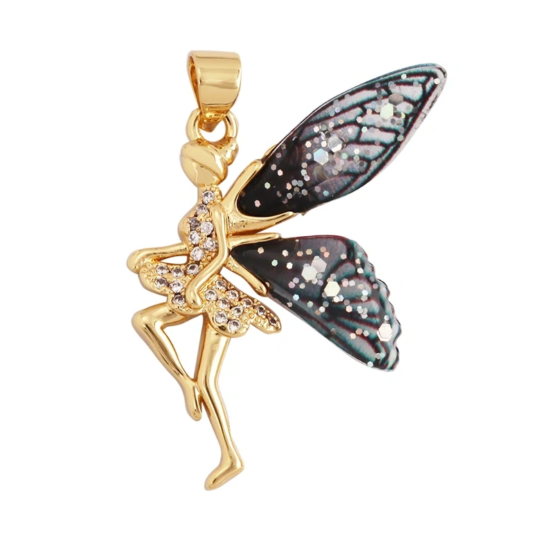 Acrylic Butterfly Fairy Dragonfly Bee Bird Charm Pendant,Insect Animal Jewelry Craft Necklace Making Accessories Supplies M79