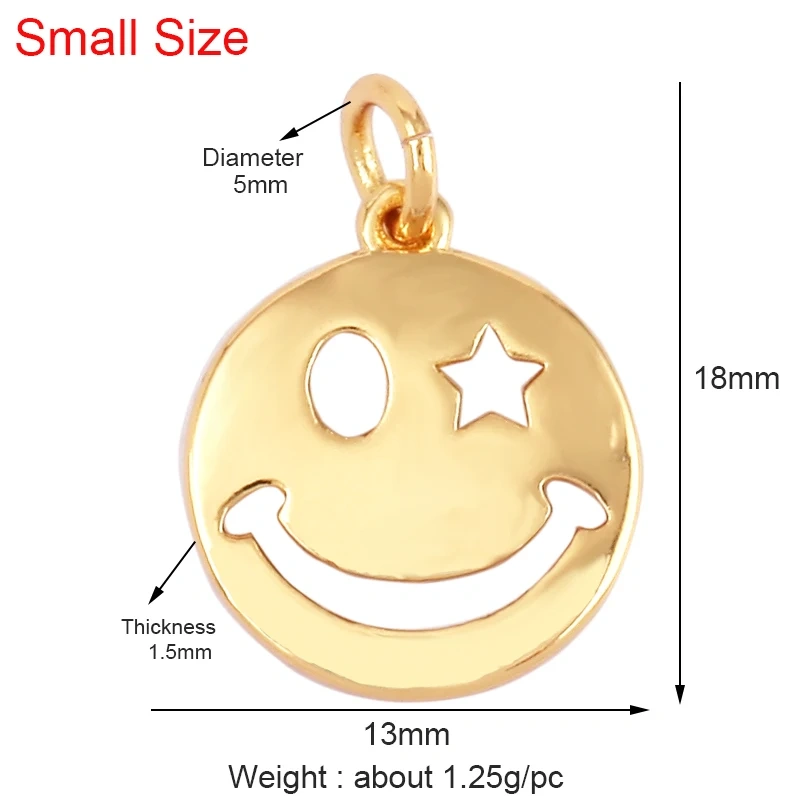 New Trendy Shining Sun Moon Star 18K Gold Plated Charm Pendant,Inlaid Cubic Zirconia Jewelry Necklace Bracelet Making Supply M57