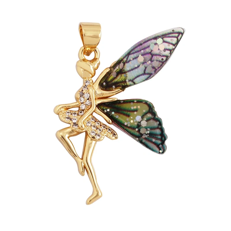 Acrylic Butterfly Fairy Dragonfly Bee Bird Charm Pendant,Insect Animal Jewelry Craft Necklace Making Accessories Supplies M79