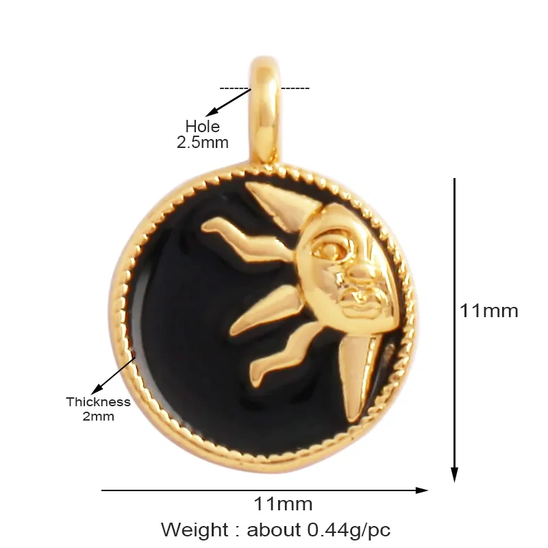 Trendy Shining Moon Star Space Celestial Compass Charm Pendant in Gold Colour , Jewelry Necklace Bracelet Making Supplies M71