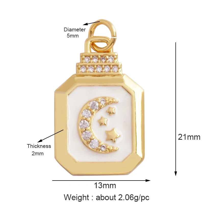 Trendy Shining Moon Star Space Celestial Compass Charm Pendant in Gold Colour , Jewelry Necklace Bracelet Making Supplies M71