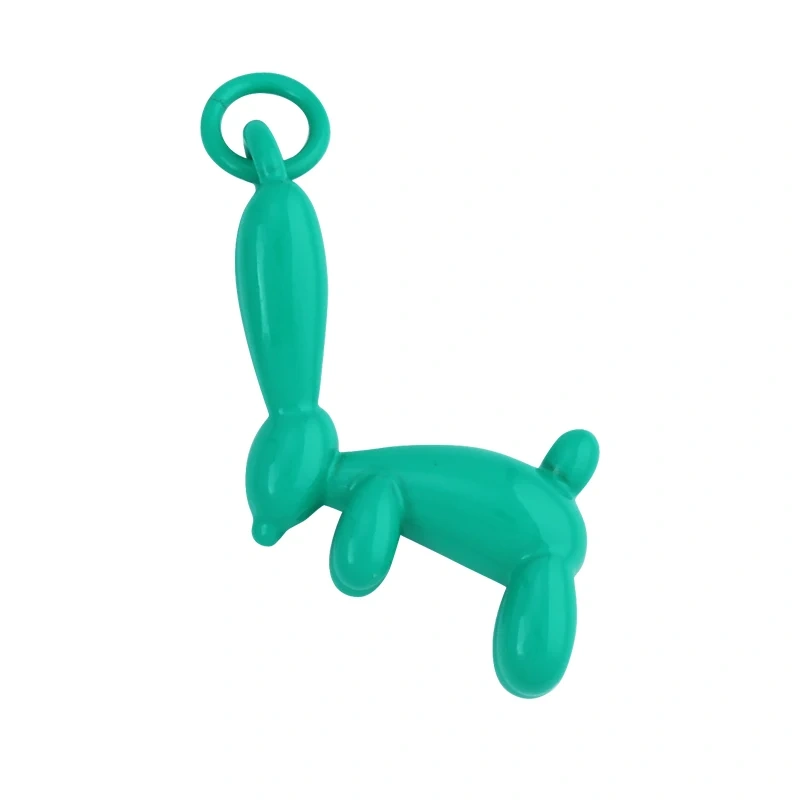 Enamel Puppy Puddles Ballon Dog Rabbit Charm Pendant,Neon Yellow Orange Green Pink,Jewelry Necklace Bracelet Making Supplies M89