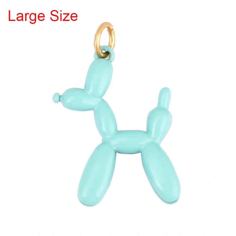 Enamel Puppy Puddles Ballon Dog Rabbit Charm Pendant,Neon Yellow Orange Green Pink,Jewelry Necklace Bracelet Making Supplies M89
