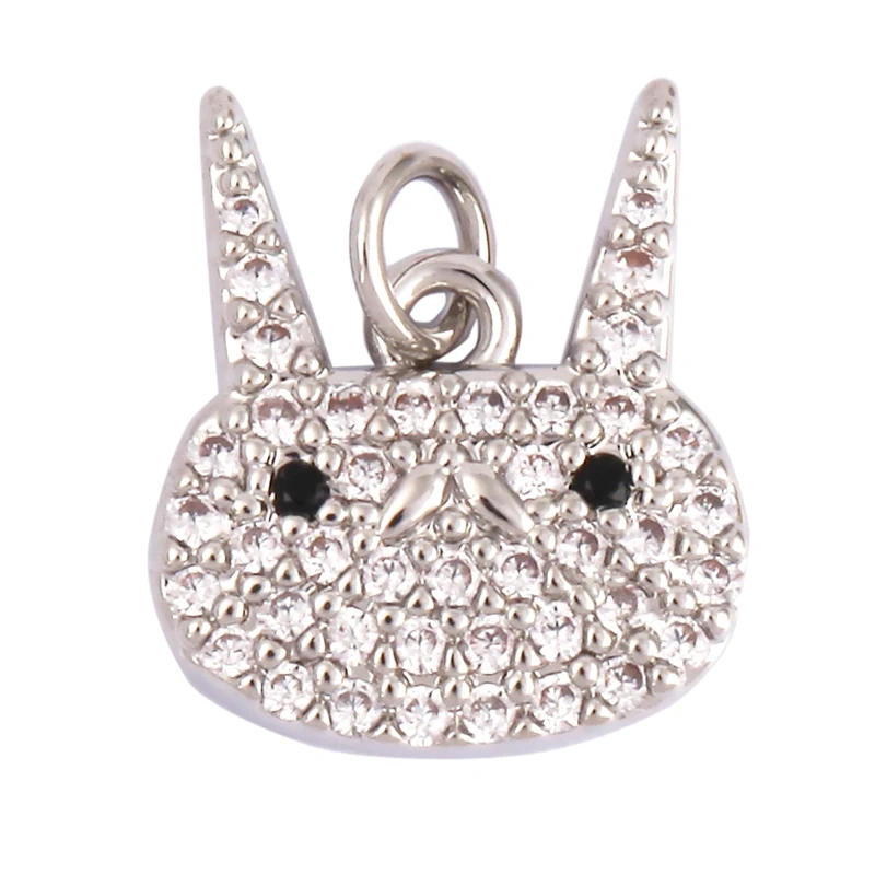 Unique Fine Animal Pet Dog Moon cat Owl Fox Sheep Goat Charm Pendant,Cute 18K Gold Necklace Bracelet for Jewelry Supplies N31