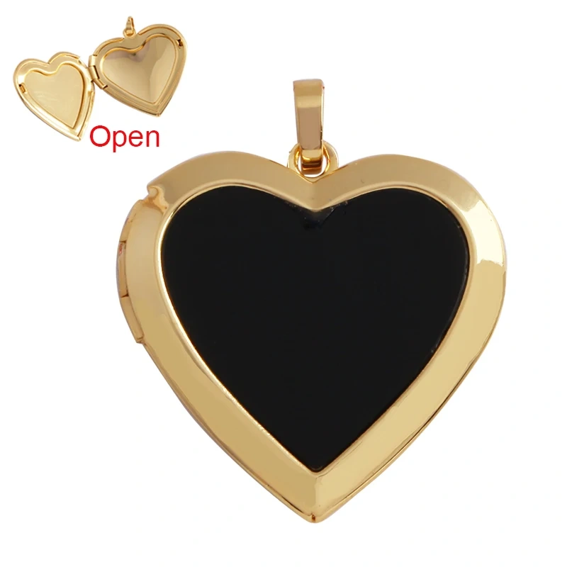 Trendy Love Heart Enamel Zircon Charm Pendant,18K Gold Plated Colour,Necklace Bracelet Handmade Jewelry Accessories Supplies M69