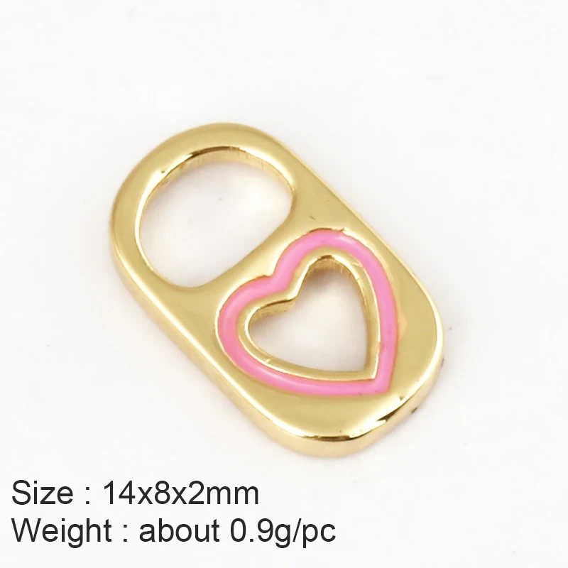 Soda Cap Two Holes Charm Pendant Colourful Attachment , Gold Plated Colour , Fashion Trendy Handmade Jewelry Findings K54