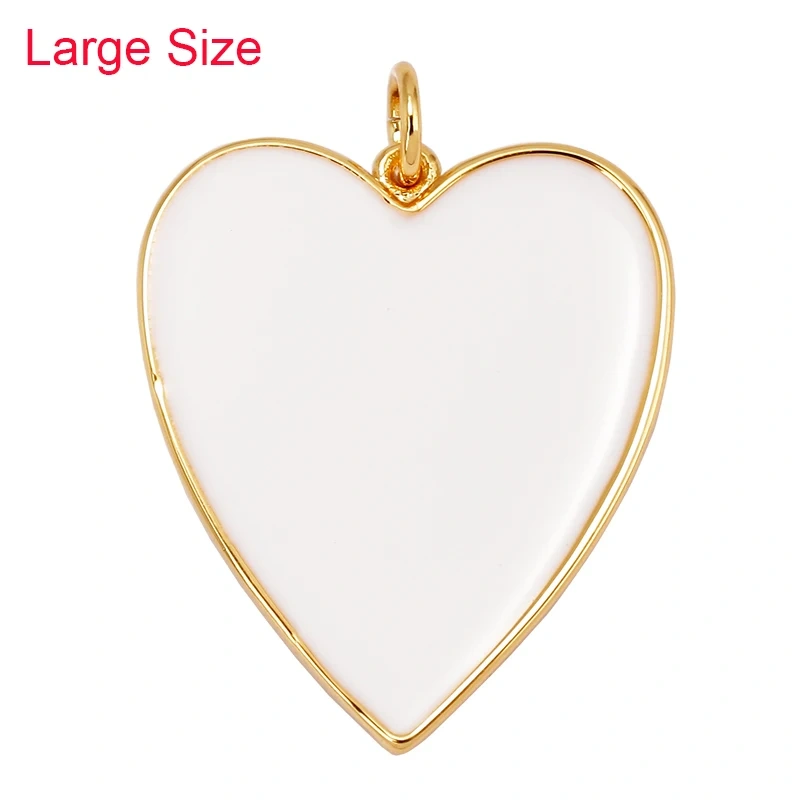 Colourful Enamel Heart Charm Neon Pink Orange Turquoise Blue Pendant Oil Dropped , Real Gold Plated Colour Necklace Bracelet K06