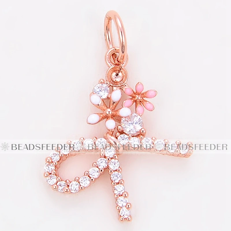 Beadsfeeder mini Daisy flower korean style charm pendant, gold/silver/rosegold colour plated , craft jewelry supplies