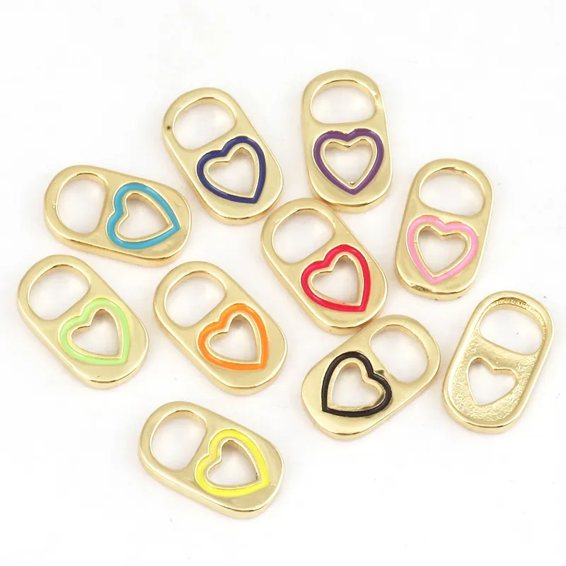 Soda Cap Two Holes Charm Pendant Colourful Attachment , Gold Plated Colour , Fashion Trendy Handmade Jewelry Findings K54