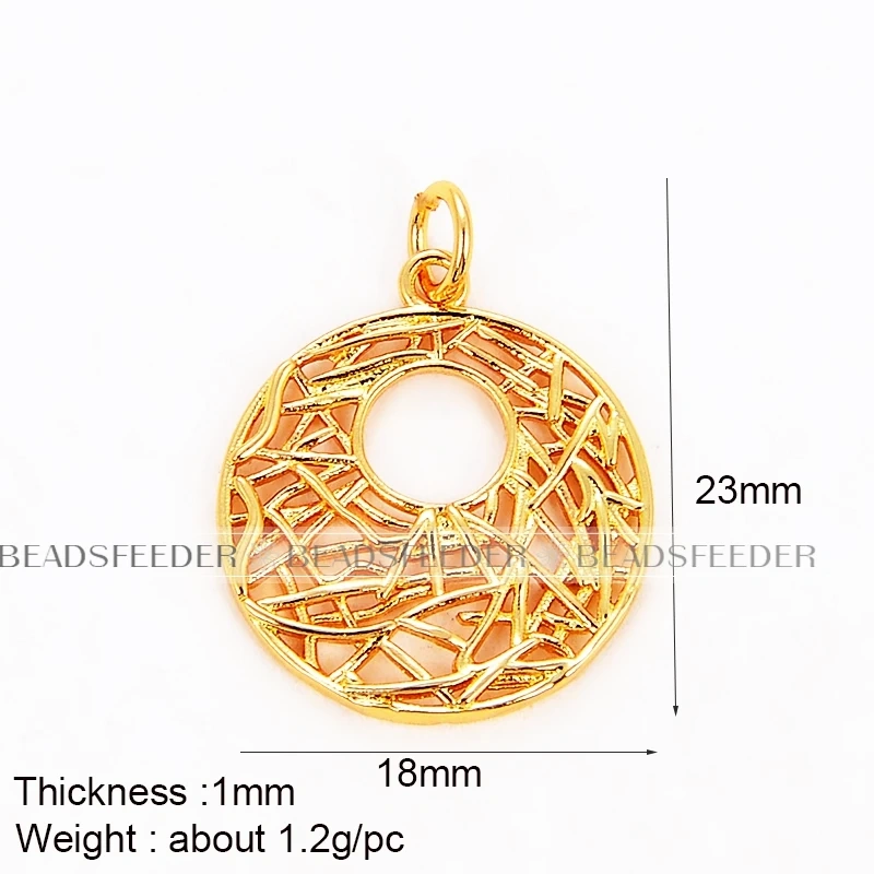 Oval dount star moon hand metal wire weaving style charm pandent attachment in gold colour ,jewelry necklace bracelet making