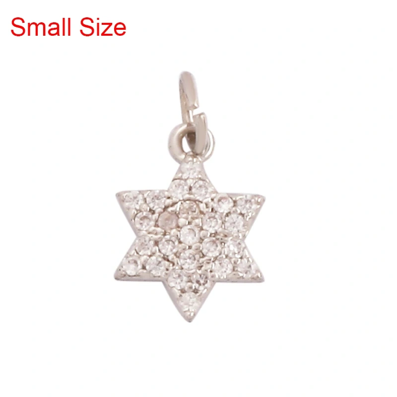 Cute Colourful Star Snowflake Sun FLowers 18K Gold Charm Pendant,Trendy Cubic Zirconia CZ Paved,Jewelry Necklace Accessories M49