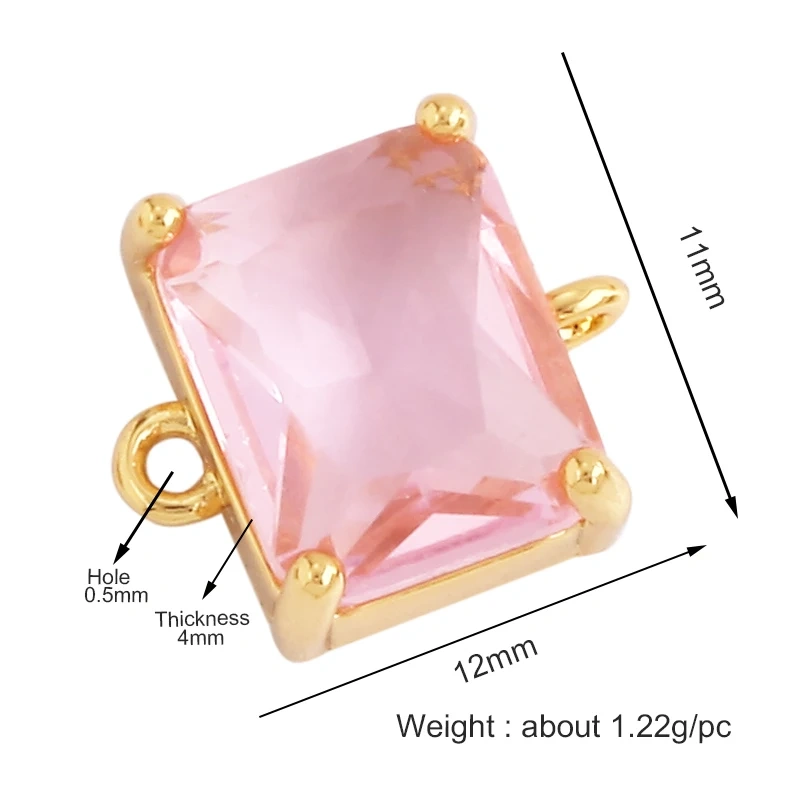 Love Heart Rectangle Oval Geometry Long Bezel Glass Connector,Trendy Bracelet Necklace Jewelry Findings Accessories Supplies M64