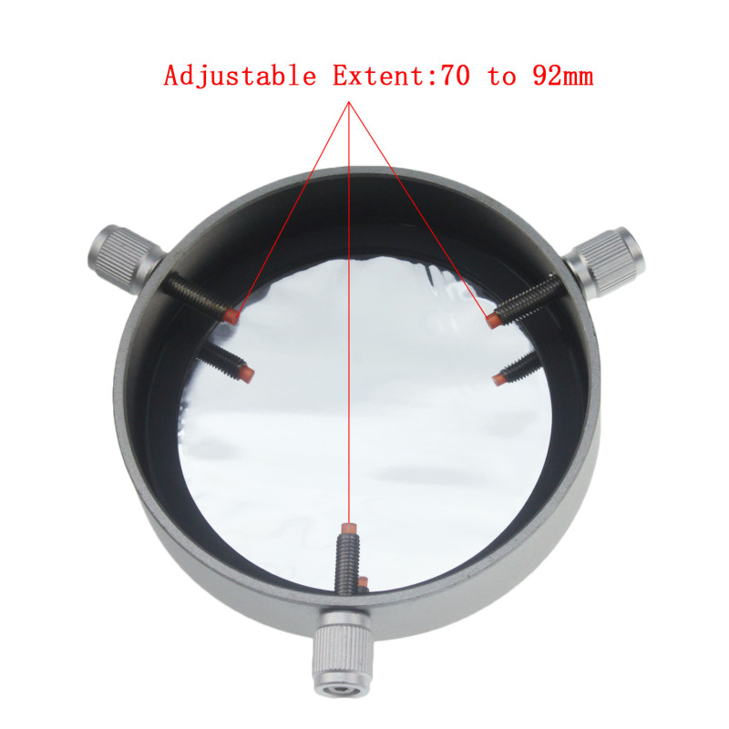 Astromania Deluxe Solar Filter 100mm Adjustable Metal Cap for Telescope Tubes with Outer Diameter from 70mm To 92mm Aperture 75mm