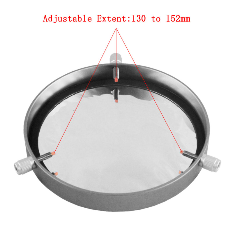 Astromania Deluxe Solar Filter 160mm Adjustable Metal Cap for Telescope Tubes with Outer Diameter 130 to 152mm Aperture 135mm