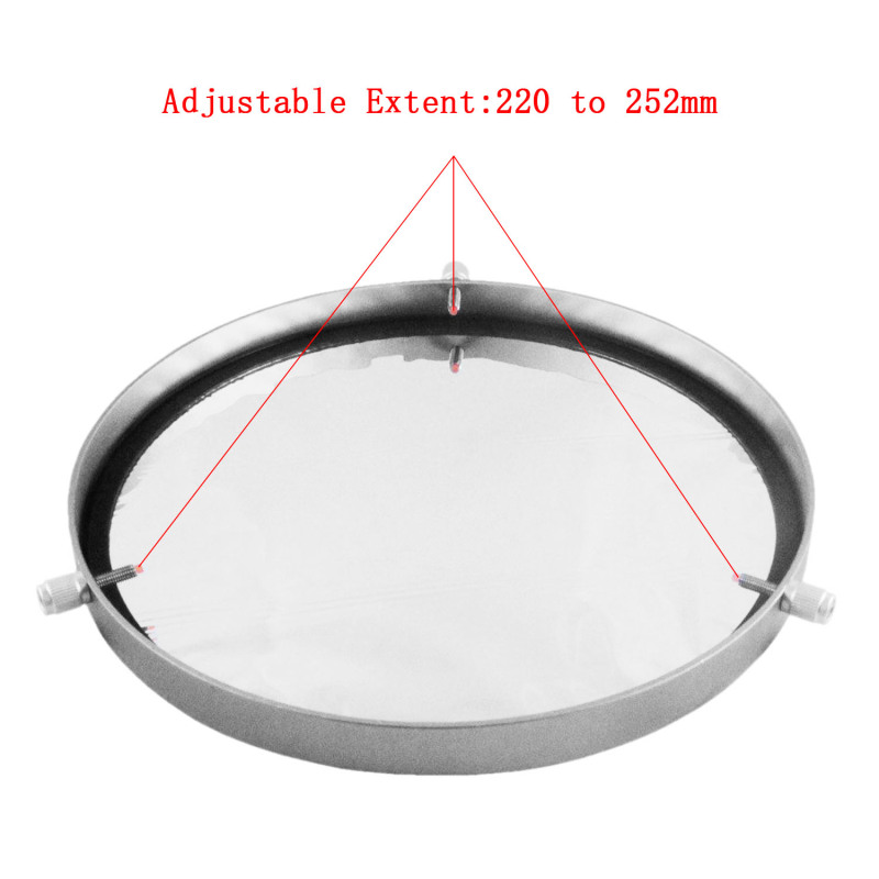 Astromania Deluxe Solar Filter 260mm Adjustable Metal Cap for Telescope Tubes with Outer Diameter 220 to 252mm Aperture 230mm