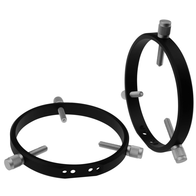 Astromania Adjustable Guiding Scope Rings 127 mm inside diameter (pair) - for Telescope Tube diameter or finders 70 to 120mm