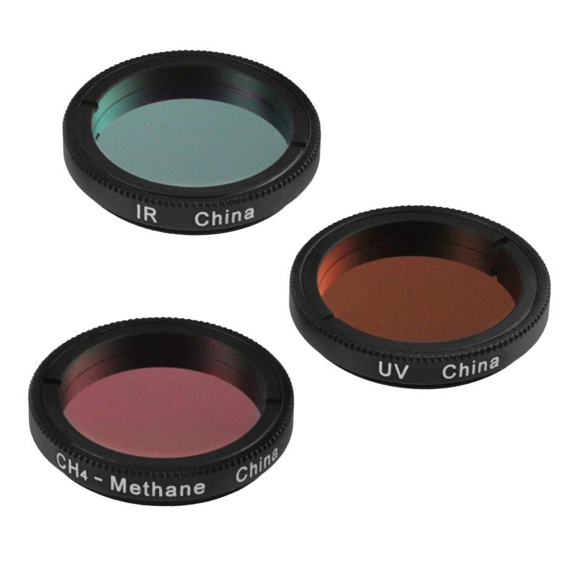 Astromania 1.25-Inch S pecialized Planetary Imaging Filter Set 3-Pieces (Ultraviolet (UV) filter/Methane (CH4) filter/Infrared (IR) filter)