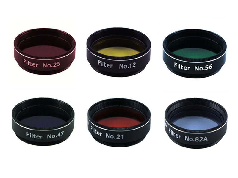 Astromania 1.25-Inch Color filter set (6 pieces) - value filter pack - simply screwed into the thread on the eyepiece