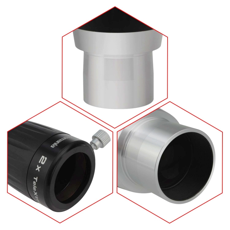 Astromania 1.25&quot; 3-Elements 2x TeleXtender Premium Barlow Lens - apochromatic Barlow lens giving an excellent image