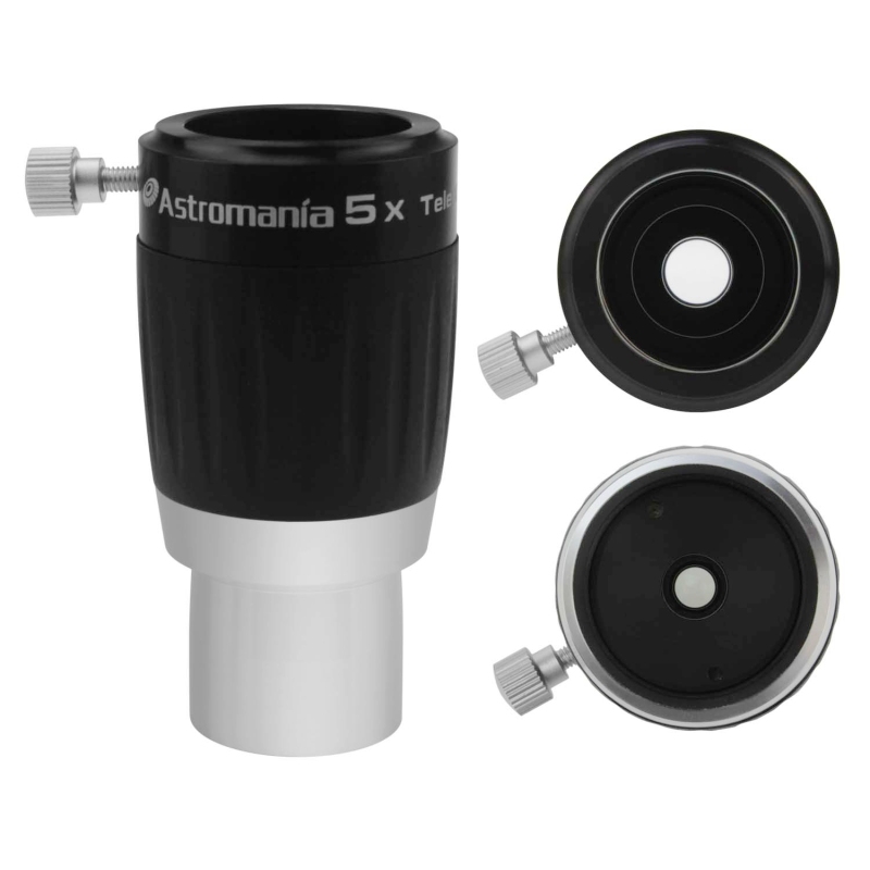 Astromania 1.25&quot; 4-Elements 5x TeleXtender Premium Barlow Lens - apochromatic Barlow lens giving an excellent image