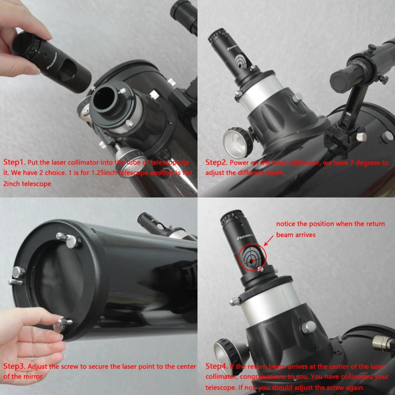 Astromania Alignment 1.25&quot; Next Generation Laser Collimator for Newtonian Telescopes - With this laser you can collimate in just a few minutes!