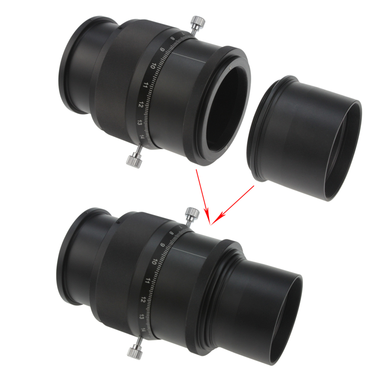 Astromania 2&quot; Helical Micro Focuser with M48-thread and 0.1mm Scale for Telescope - sharper planets in any telescope