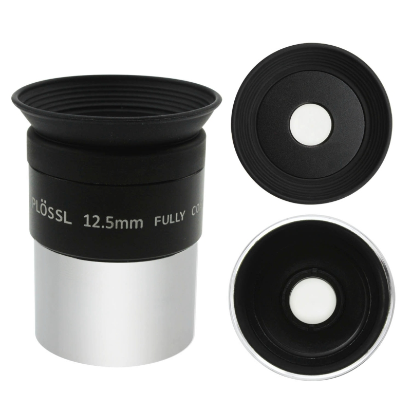 Astromania 1.25&quot; 12.5mm Plossl Telescope Eyepiece - 4-element Plossl Design - Threaded for Standard 1.25inch Astronomy Filters