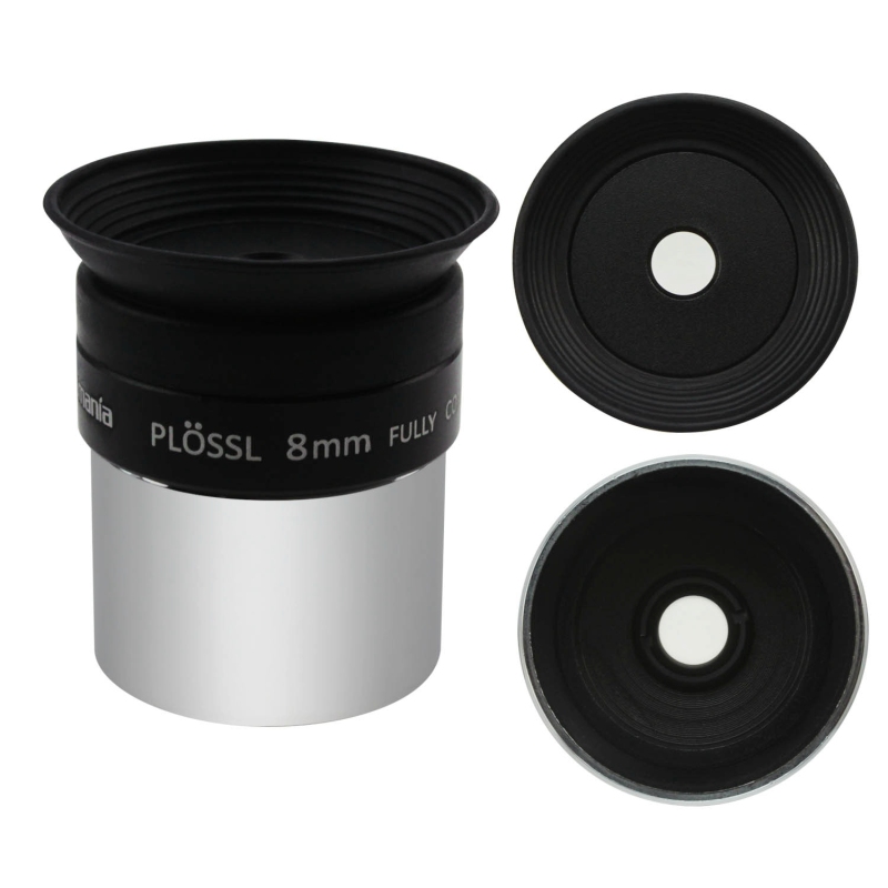 Astromania 1.25&quot; 8mm Plossl Telescope Eyepiece - 4-element Plossl Design - Threaded for Standard 1.25inch Astronomy Filters